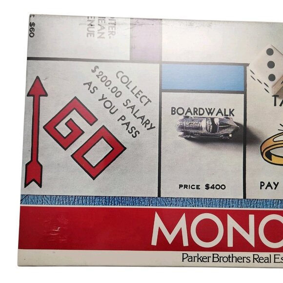 Vintage Monopoly #9 Parker Brothers Board Game SEALED 1961 No Barcode - Picture 3 of 8